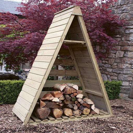 Picture of TRIANGULAR LOG STORE - Special Order (Current Lead time is approx 3-4 months from order)