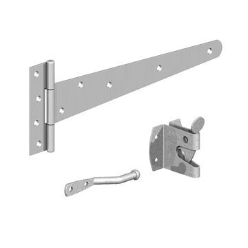 Picture of PEDESTRIAN GATE FIXING KIT - GALV (INCLUDES PAIR OF T-HINGES & AUTO CATCH)