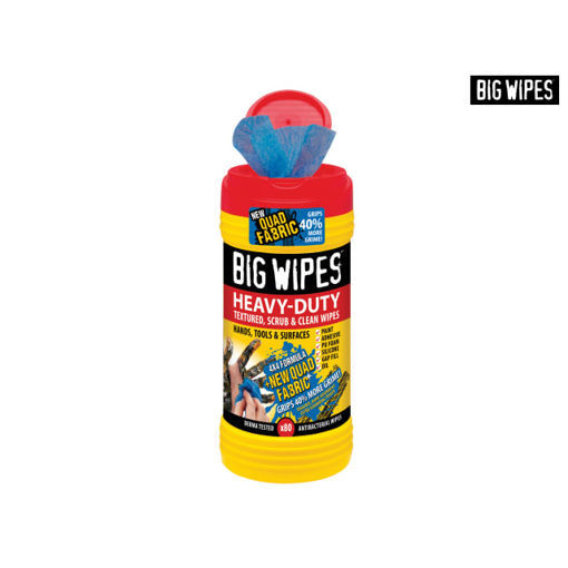 Picture of Big Wipes: Heavy Duty 4X4 Multi-Purpose Cleaning Wipes (Tub 80)