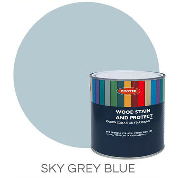 Picture of PROTEK WOOD STAIN & PROTECTOR - 1.0 LITRE - SKY GREY BLUE