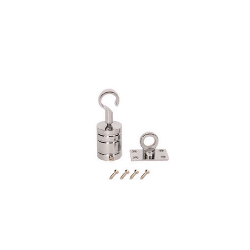 Picture of 24mm FENCEMATE CHROME HOOK & EYE ON PLATE SET