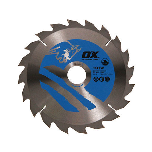 Picture of 190/30mm, 20 Teeth - Ox Circular Saw Blade - TCTW