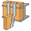 Picture of 150mm x 450mm Extended Joist Hanger