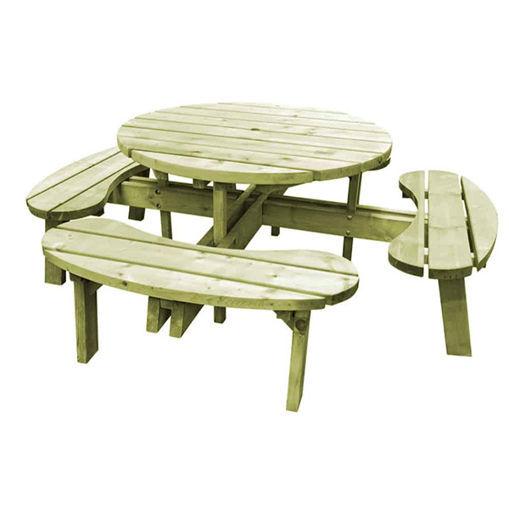 Picture of Round Picnic Table - 8 Seater