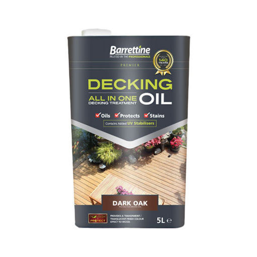 Picture of Barrettine Decking Treatment Dark Oak - 5.0 Litre