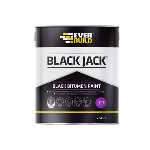 Picture of 2.5 Litre Black Jack Bitumen Paint