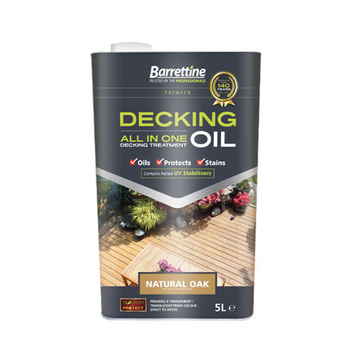 Picture of Barrettine Decking Treatment Natural Oak - 5.0 Litre
