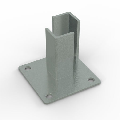 Picture of DuraPost® Corner Post Bolt Down | 125mm Galv