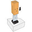 Picture of 100 x 100mm Concealed Post Base
